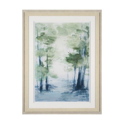 12761 - Forest Dew I by Mercana Studio a Hand Embellished Textured Framed Art Print Matted under Glass