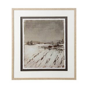 Silent Snow I by Jonathan Klassen a Hand Embellished Textured Framed Art Print Matted under Glass