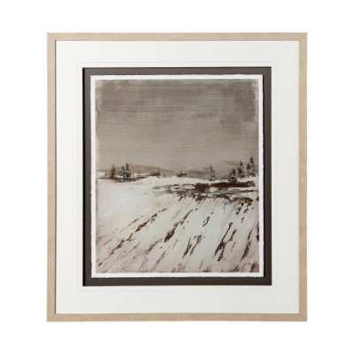 12766 - Silent Snow I by Jonathan Klassen a Hand Embellished Textured Framed Art Print Matted under Glass