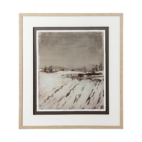 12766 - Silent Snow I by Jonathan Klassen a Hand Embellished Textured Framed Art Print Matted under Glass