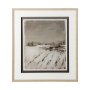 12766 - Silent Snow I by Jonathan Klassen a Hand Embellished Textured Framed Art Print Matted under Glass