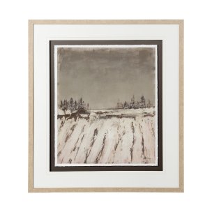 Silent Snow II by Jonathan Klassen a Hand Embellished Textured Framed Art Print Matted under Glass