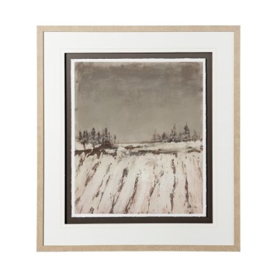 12767 - Silent Snow II by Jonathan Klassen a Hand Embellished Textured Framed Art Print Matted under Glass