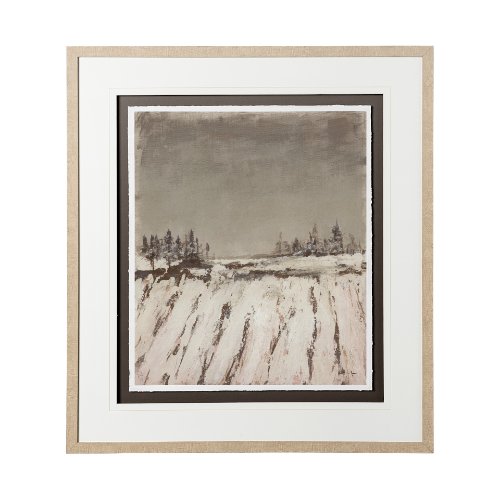 12767 - Silent Snow II by Jonathan Klassen a Hand Embellished Textured Framed Art Print Matted under Glass