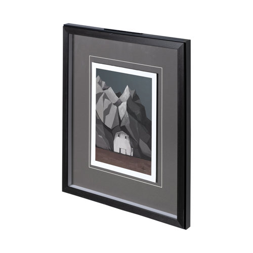 12769 - Flatten Barn II by Mercana Studio a Hand Embellished Textured Framed Art Print Matted under Glass