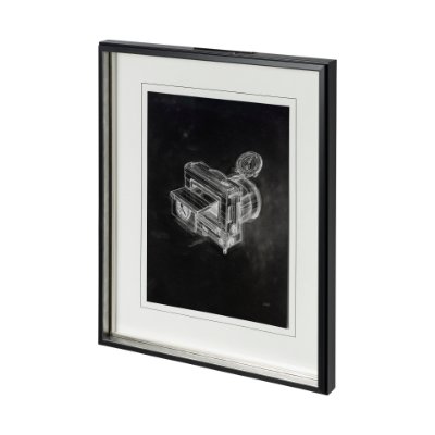12779 - Compass Camera II by Alarm a Hand Embellished Textured Framed Art Print Matted under Glass