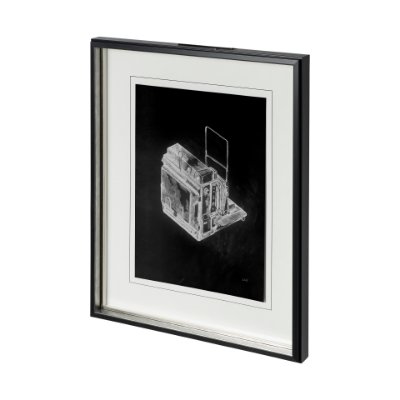 12781 - Pacemaker Black II by Alarm a Hand Embellished Textured Framed Art Print Matted under Glass