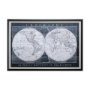 12794 - Old World Globe by Mercana Studio a Hand Embellished Textured Framed Art Print Matted under Glass