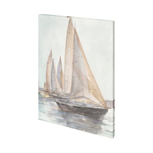 101200-S - Plein Air Sailboats II by Ethan Harper a Hand Embellished Textured Canvas