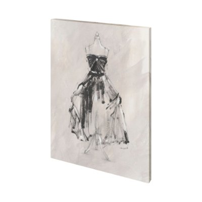 101219-S - Black Evening Gown I by Ethan Harper a Hand Embellished Textured Canvas