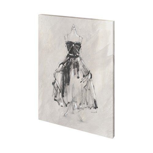 101219-S - Black Evening Gown I by Ethan Harper a Hand Embellished Textured Canvas
