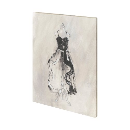 101220-L - Black Evening Gown II by Ethan Harper a Hand Embellished Textured Canvas