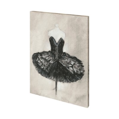 101222-S - Black Ballet Dress I by Ethan Harper a Hand Embellished Textured Canvas
