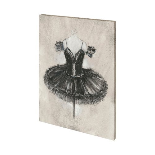 101223-S - Black Ballet Dress II by Ethan Harper a Hand Embellished Textured Canvas