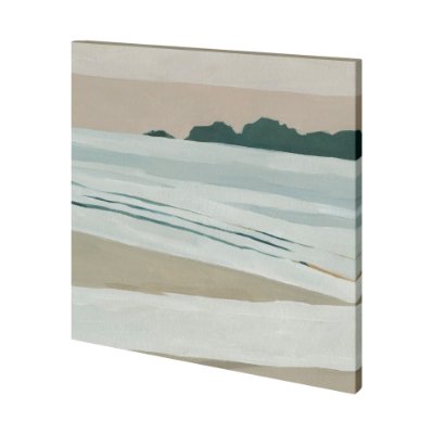 101229-S - Coastal Lines I by Emma Scarvey a Hand Embellished Textured Canvas