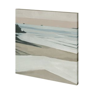Coastal Lines II by Emma Scarvey a Hand Embellished Textured Canvas