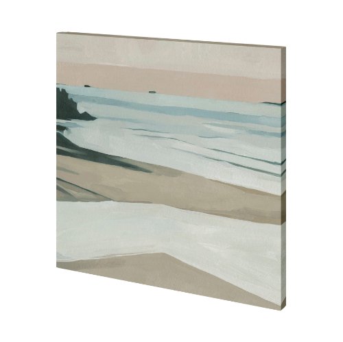 101230-L - Coastal Lines II by Emma Scarvey a Hand Embellished Textured Canvas