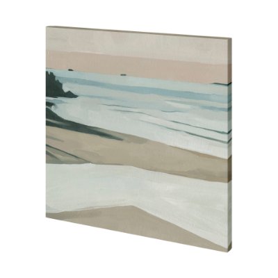 101230-S - Coastal Lines II by Emma Scarvey a Hand Embellished Textured Canvas