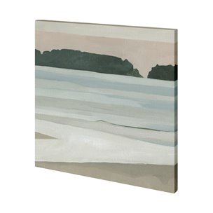 Coastal Lines III by Emma Scarvey a Hand Embellished Textured Canvas
