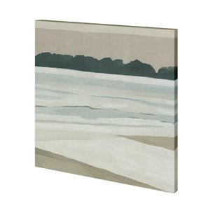 Coastal Lines IV by Emma Scarvey a Hand Embellished Textured Canvas