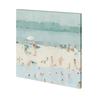 101245-S - Sea Glass Sandbar I by Emma Scarvey a Hand Embellished Textured Canvas
