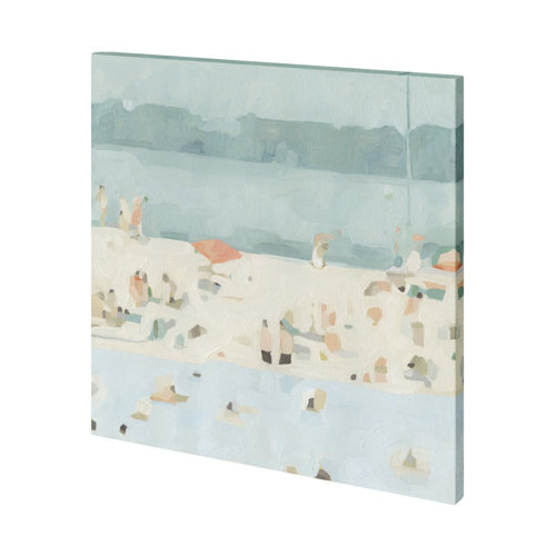 101246-L - Sea Glass Sandbar II by Emma Scarvey a Hand Embellished Textured Canvas