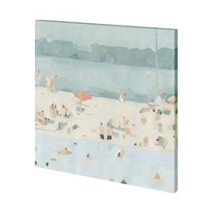 Sea Glass Sandbar II by Emma Scarvey a Hand Embellished Textured Canvas