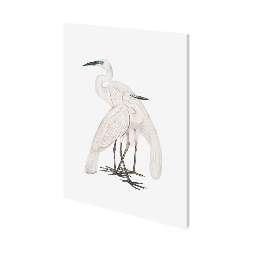 101249-L - Black Billed Heron by Maria Mendez a Hand Embellished Textured Canvas
