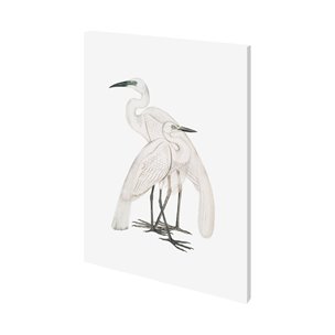 Black Billed Heron by Maria Mendez a Hand Embellished Textured Canvas