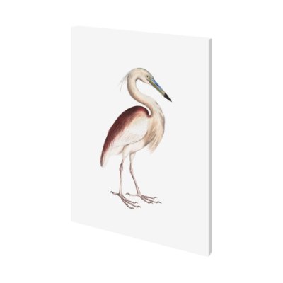 101252-S - Marone Backed Heron by Maria Mendez a Hand Embellished Textured Canvas