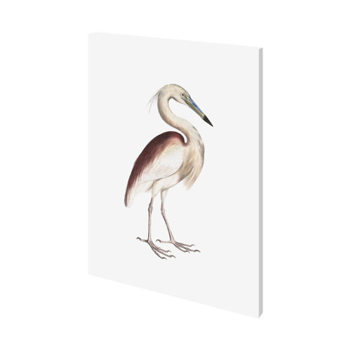 101252-S - Marone Backed Heron by Maria Mendez a Hand Embellished Textured Canvas