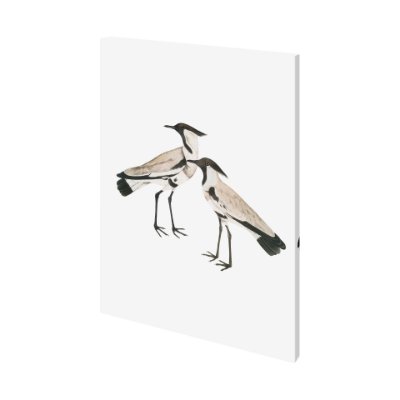101254-L - Spur-Winged Plover by Maria Mendez a Hand Embellished Textured Canvas