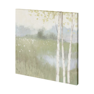 Spring Fling II Cool by Mercana Studio a Hand Embellished Textured Canvas