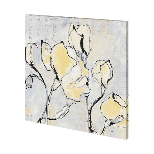 101265-S - Again II with Yellow by Mercana Studio a Hand Embellished Textured Canvas