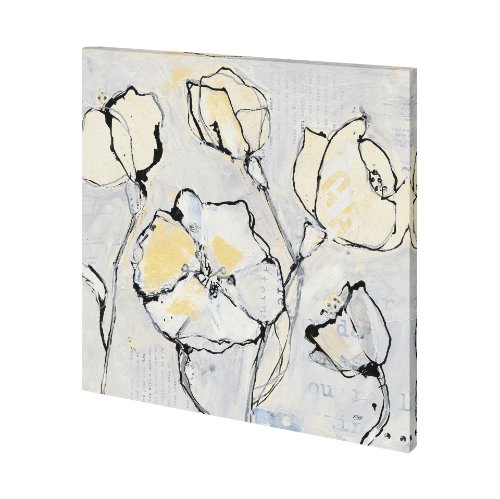 101266-L - Again III with Yellow by Mercana Studio a Hand Embellished Textured Canvas