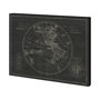 101269-L - Mappemonde Etching v2 by Mercana Studio a Hand Embellished Textured Canvas
