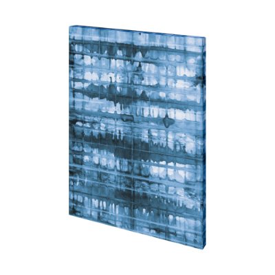 101272-L - Kanari I Indigo by Mercana Studio a Hand Embellished Textured Canvas