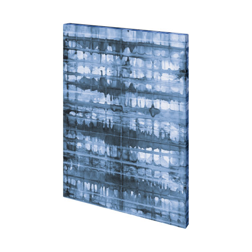 101272-L - Kanari I Indigo by Mercana Studio a Hand Embellished Textured Canvas