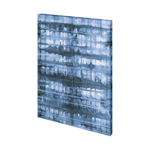 Kanari I Indigo by Mercana Studio a Hand Embellished Textured Canvas