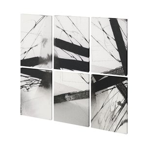 Directions I(Set 6) by Mercana Studio a Hand Embellished Textured Canvas