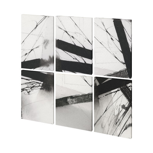 101301-L - Directions I(Set 6) by Mercana Studio a Hand Embellished Textured Canvas