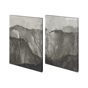 Rising Ridge I (Set 2) by Mercana Studio a Hand Embellished Textured Canvas