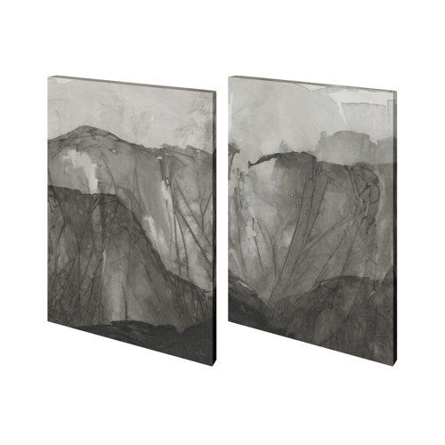 101307-L - Rising Ridge I (Set 2) by Mercana Studio a Hand Embellished Textured Canvas