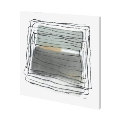 101324-L - Field I by Silvia Krause a Hand Embellished Textured Canvas