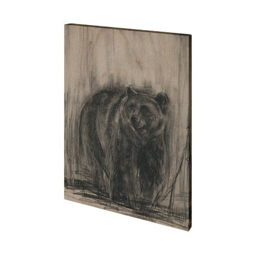 101329-L - Bear & Moose II by Mercana Studio a Hand Embellished Textured Canvas