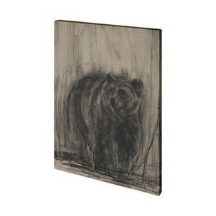 Bear & Moose II by Mercana Studio a Hand Embellished Textured Canvas