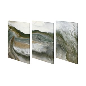 Equatorial Drift I (Set 3) by Gabrielle Crawford a Hand Embellished Textured Canvas