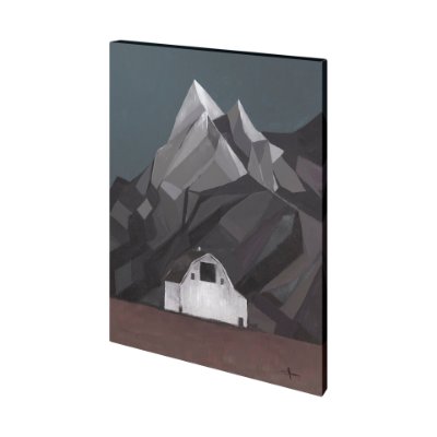 101340-S - Flatten Barn I by Jonathan Klassen a Hand Embellished Textured Canvas
