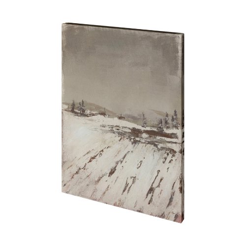 101344-S - Silent Snow I by Jonathan Klassen a Hand Embellished Textured Canvas