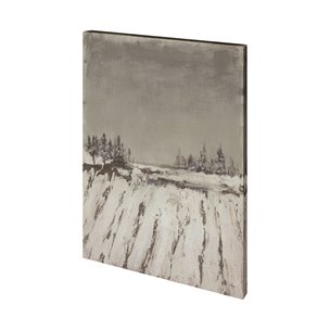 Silent Snow II by Jonathan Klassen a Hand Embellished Textured Canvas